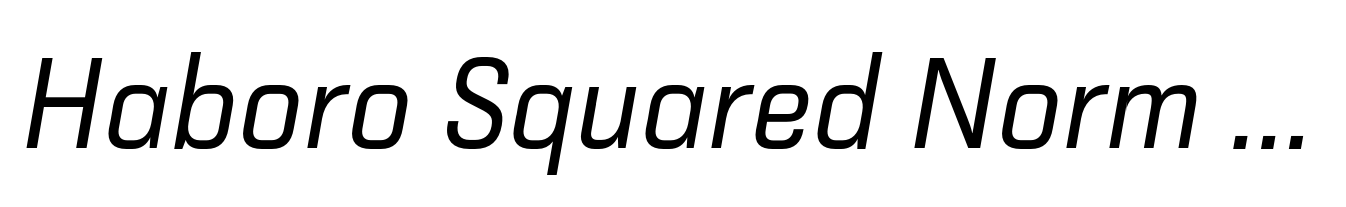 Haboro Squared Norm Regular Italic
